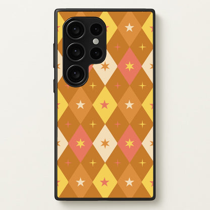Retro Christmas Argyle Pattern Galaxy S24 Ultra Case