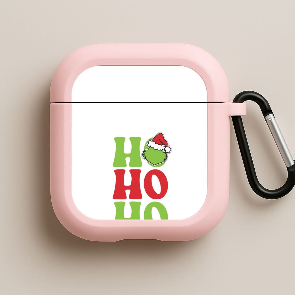 Green Ho Ho Ho Pink AirPods Case