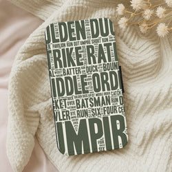 Cricket Wordscape Leather Phone Case