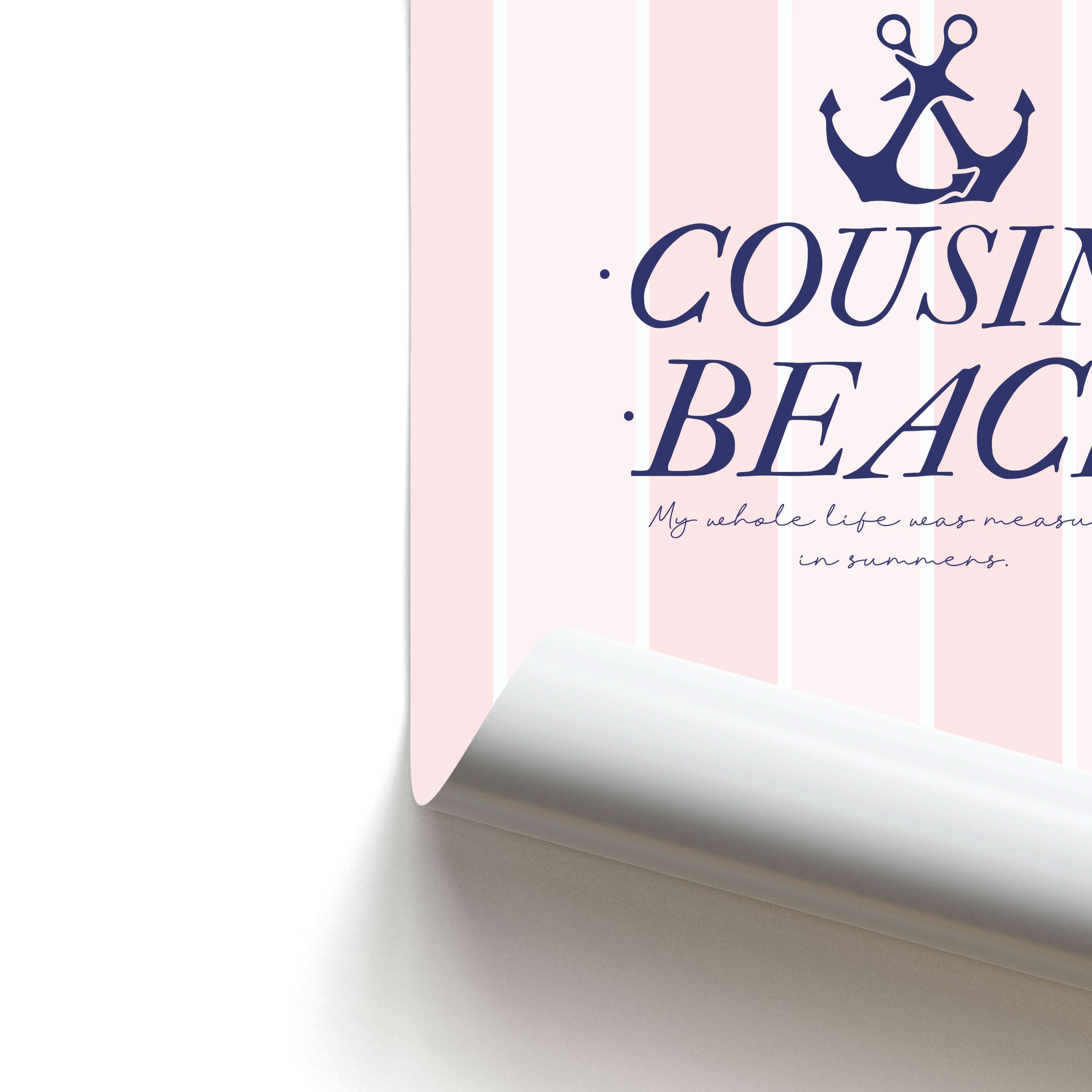Stripes Cousin Beach Poster