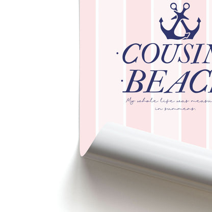 Stripes Cousin Beach Poster