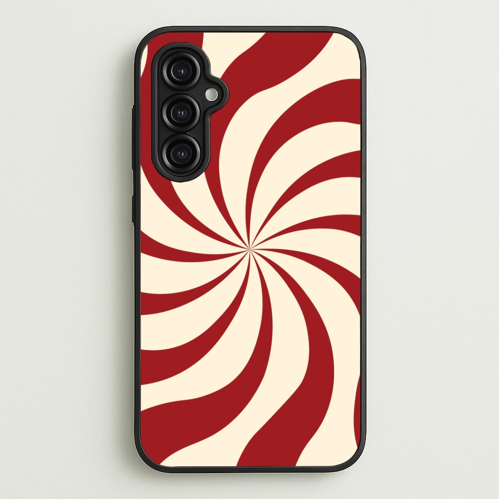 Peppermint Swirl Pattern Galaxy A14 Case
