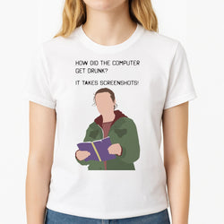How Did The Computer Get Drunk? Womens T-Shirt