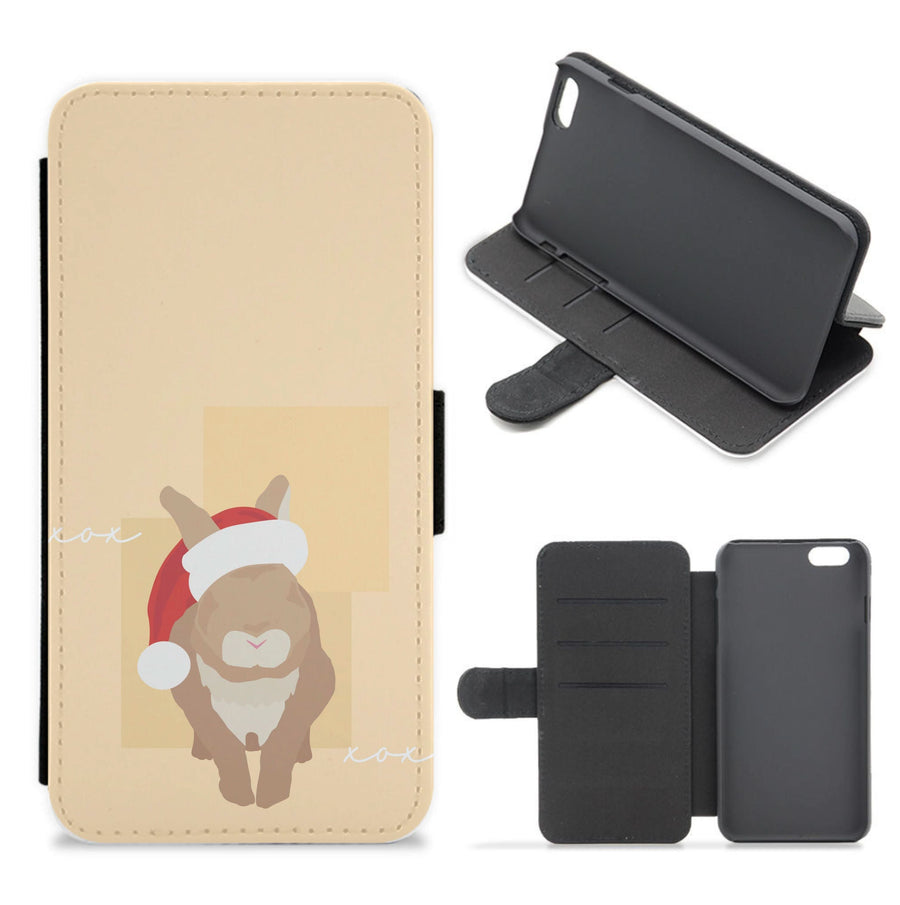 Rabbit Christmas Ears Flip / Wallet Phone Case