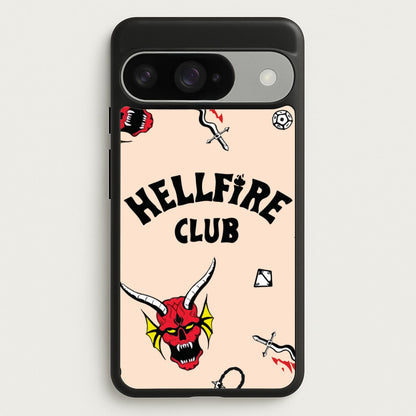 Hellfire Club Icons Collage Peach Google Pixel 10 / 10 Pro Case