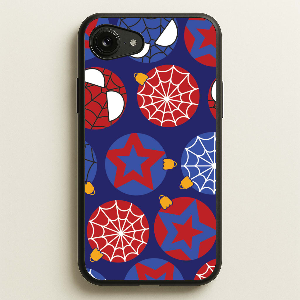 Spider Hero Baubles Pattern iPhone 16e Case