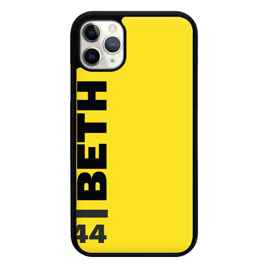 Personalised F1 Driver Yellow Phone Case