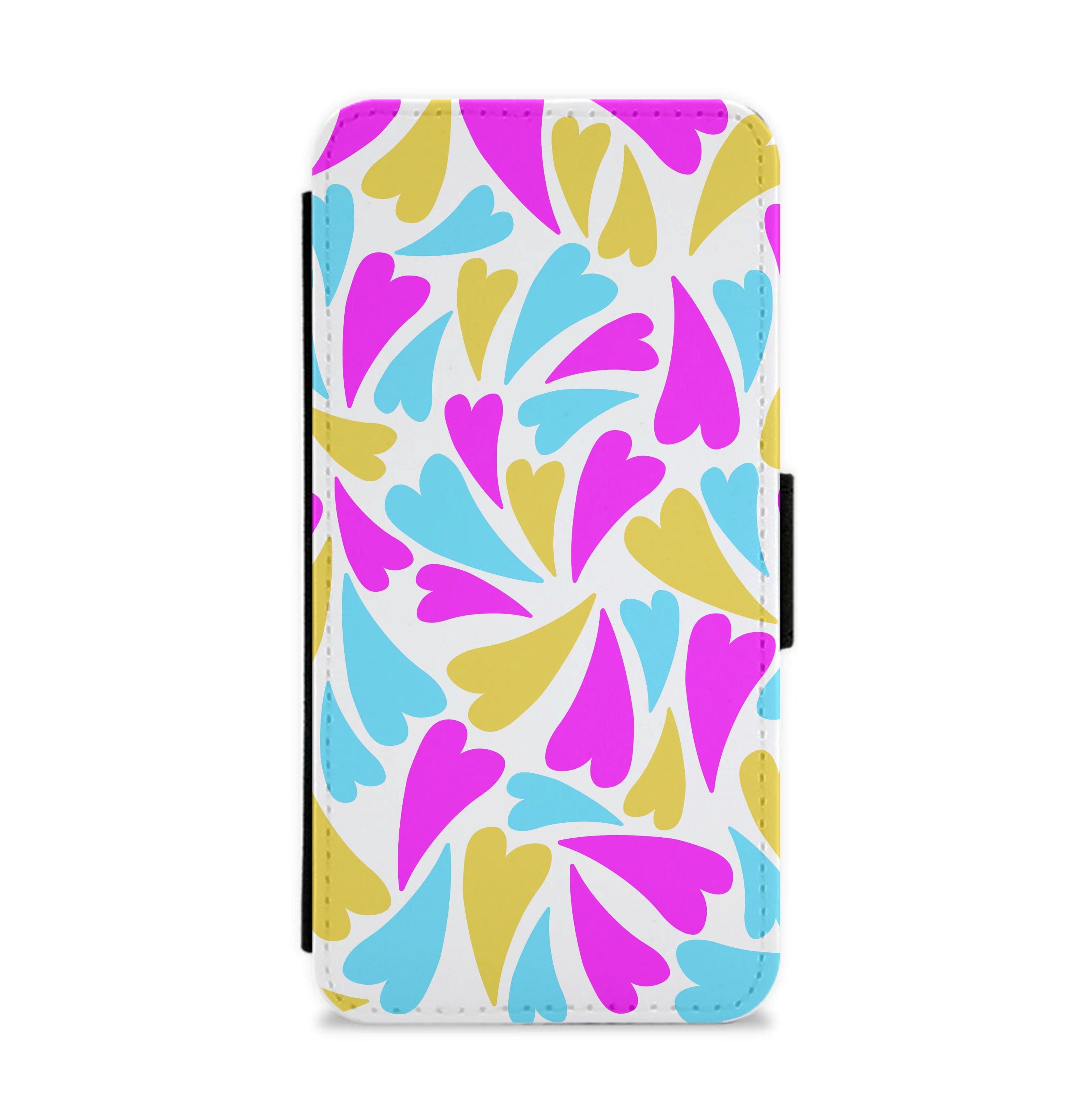 Pansexual Hearts - Pride Flip / Wallet Phone Case