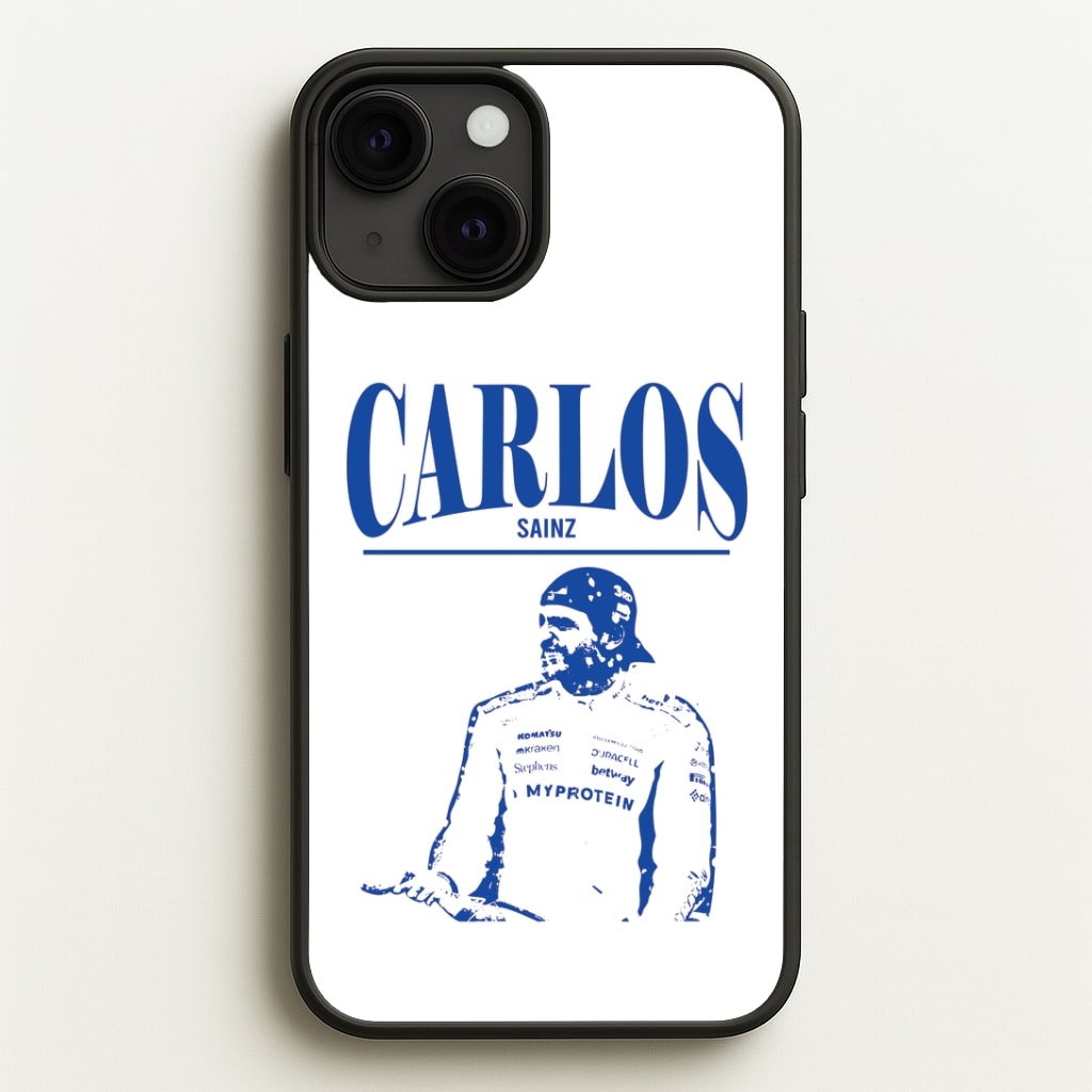 Carlos White And Blue iPhone 13 Mini Case