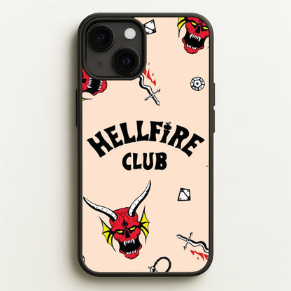 Hellfire Club Icons Collage Peach iPhone 13 Mini Case