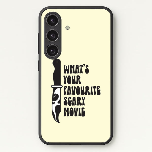 What's Your Favourite Scary Movie Trippy Galaxy S25 Case