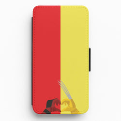 Red And Yellow Heroes Love Heart Flip / Wallet Phone Case