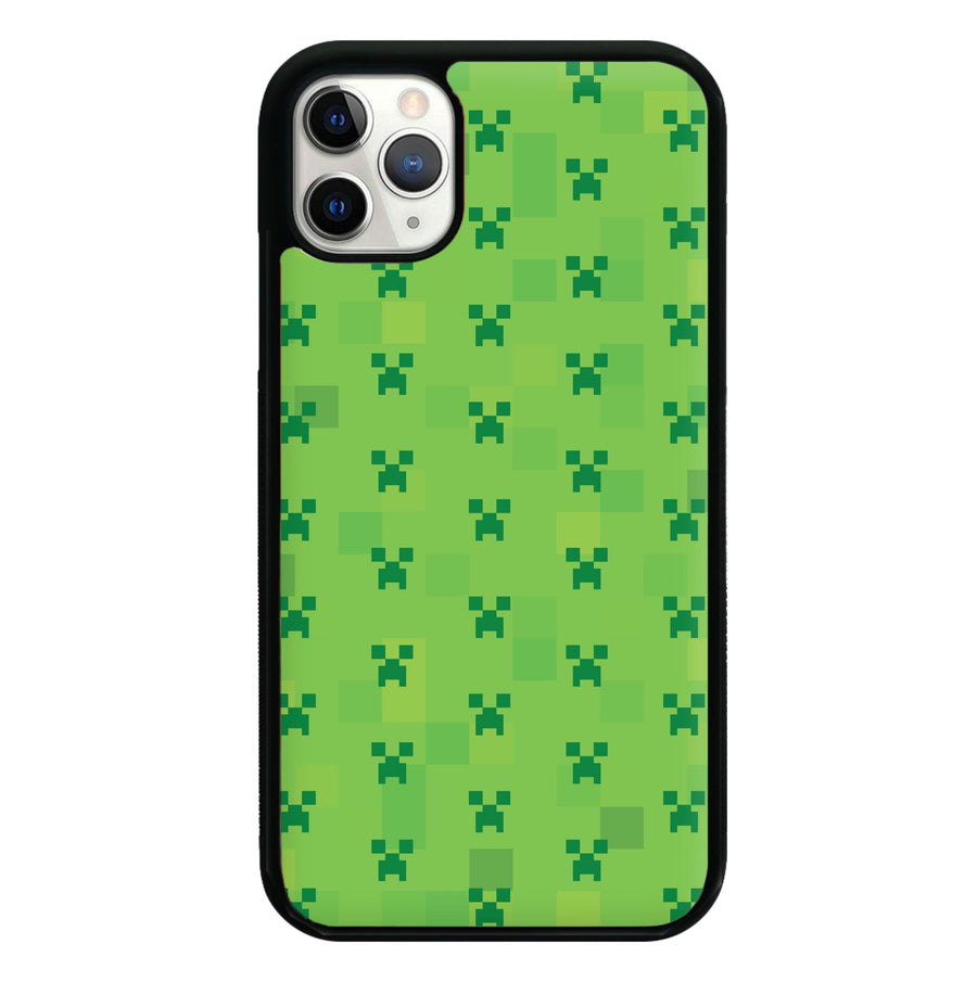 Creeper Pattern Green Phone Case