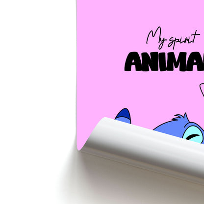 My Sprit Animal Blue Alien Poster
