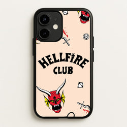 Hellfire Club Icons Collage Peach iPhone 12 / 12 Pro Case