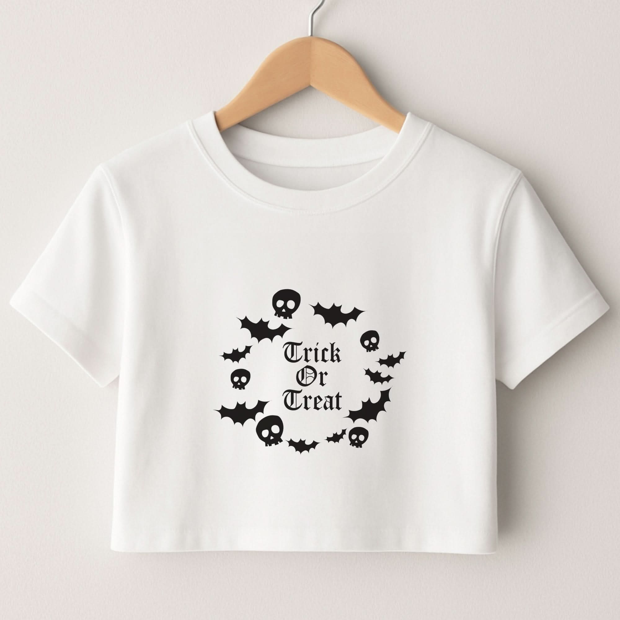 Trick Or Treat Wreath Crop top
