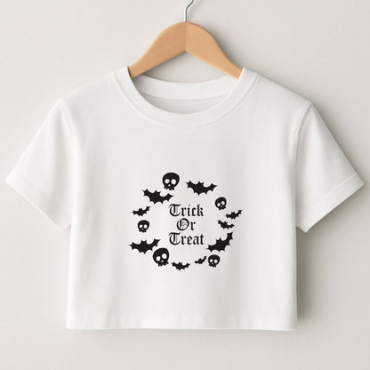 Trick Or Treat Wreath Crop Top
