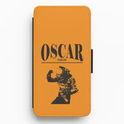 Oscar Orange And Black Flip / Wallet Phone Case 1