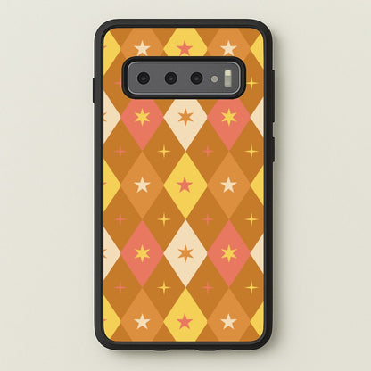 Retro Christmas Argyle Pattern Galaxy S10 Case