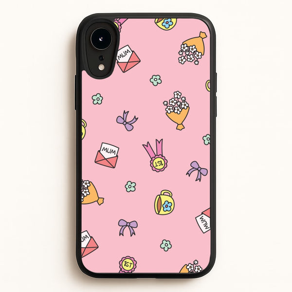 Mum Doodles Pattern iPhone XR Case