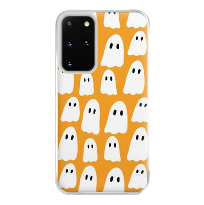 Orange Ghost Halloween Pattern Phone Case