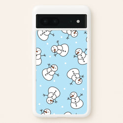 Cartoon Snowmen Pattern Google Pixel 7 Case