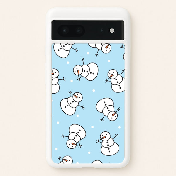Cartoon Snowmen Pattern Google Pixel 7 Case