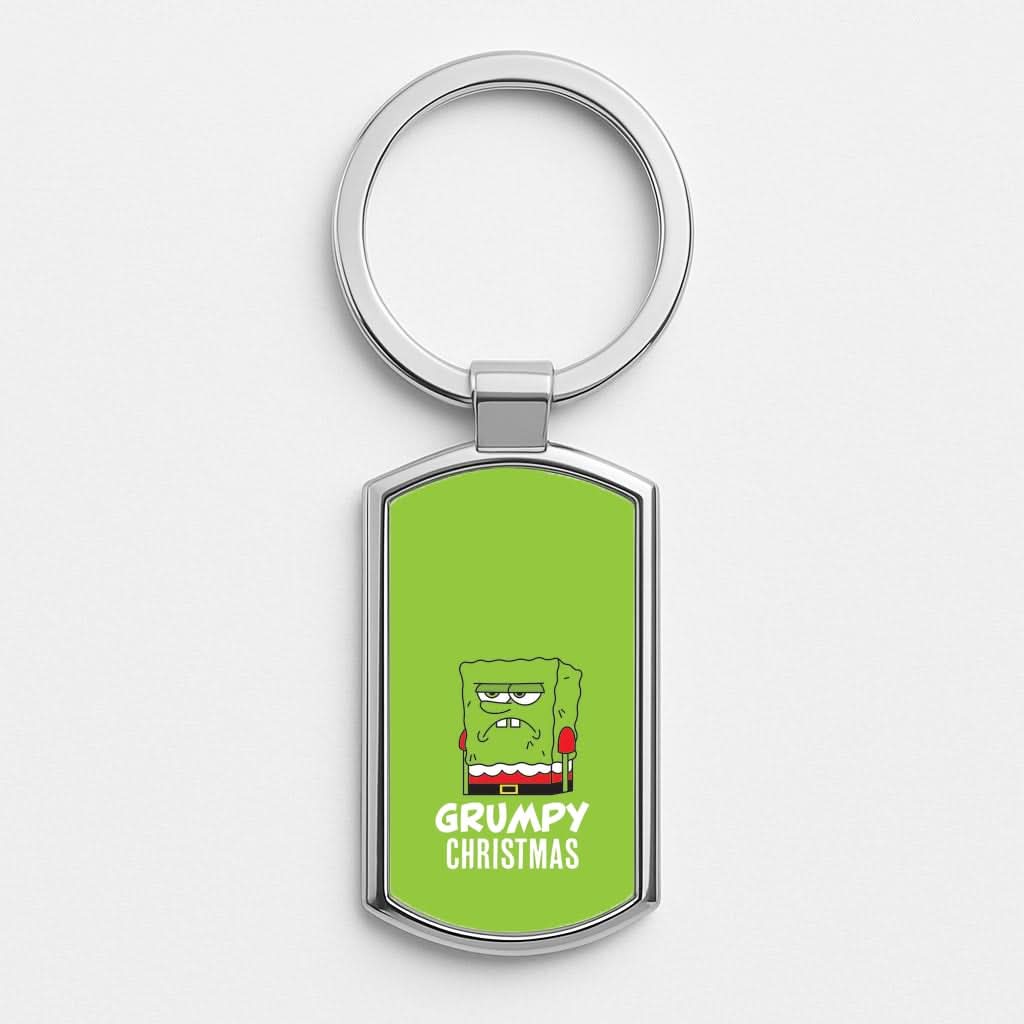 Grumpy Christmas Cartoon Sponge Luxury Keyring