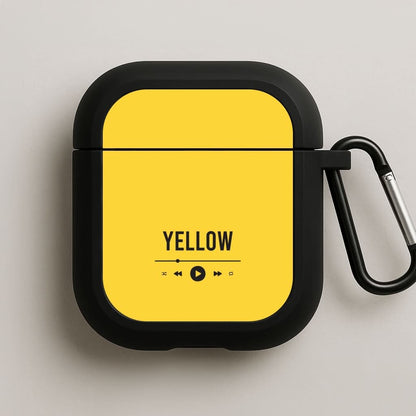 Yellow Music Player Black AirPods Case