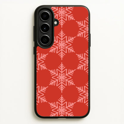 Red Giant Snowflakes Christmas Pattern Galaxy A56 Case