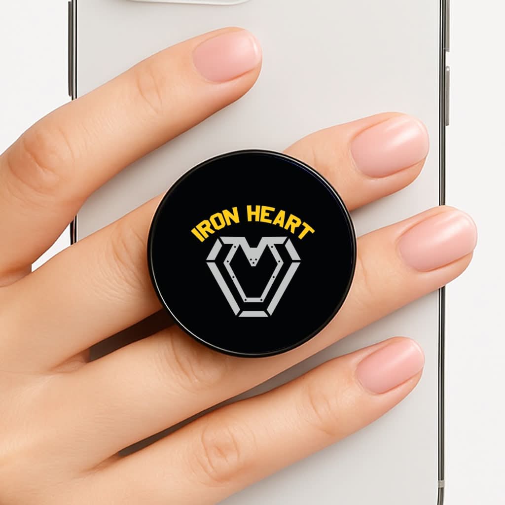 Metal Hero Heart Phone Grip