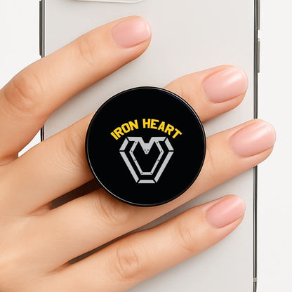 Metal Hero Heart Phone Grip