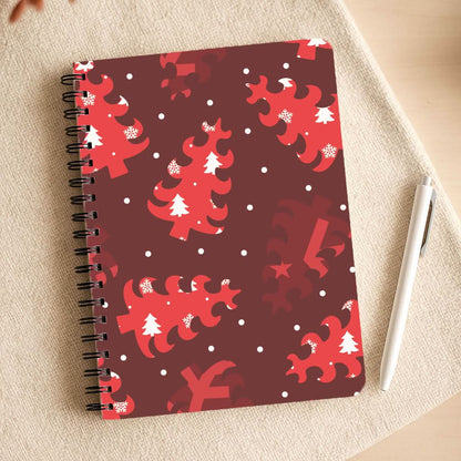 Wrapping Paper Christmas Tree Pattern Notepad
