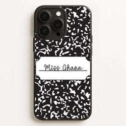 Personalised School Notebook Phone Case for Apple iPhone, Samsung Galaxy, Huawei and Google Pixel