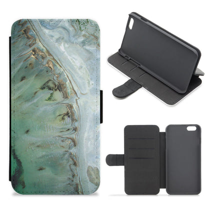 Emerald Marble  Flip / Wallet Phone Case