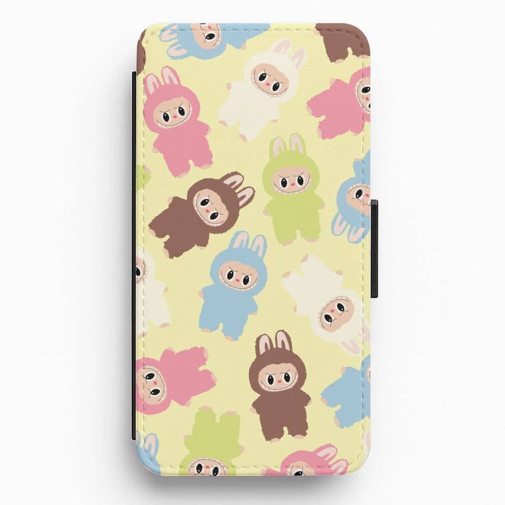 Colourful Little Monsters Pattern Flip / Wallet Phone Case