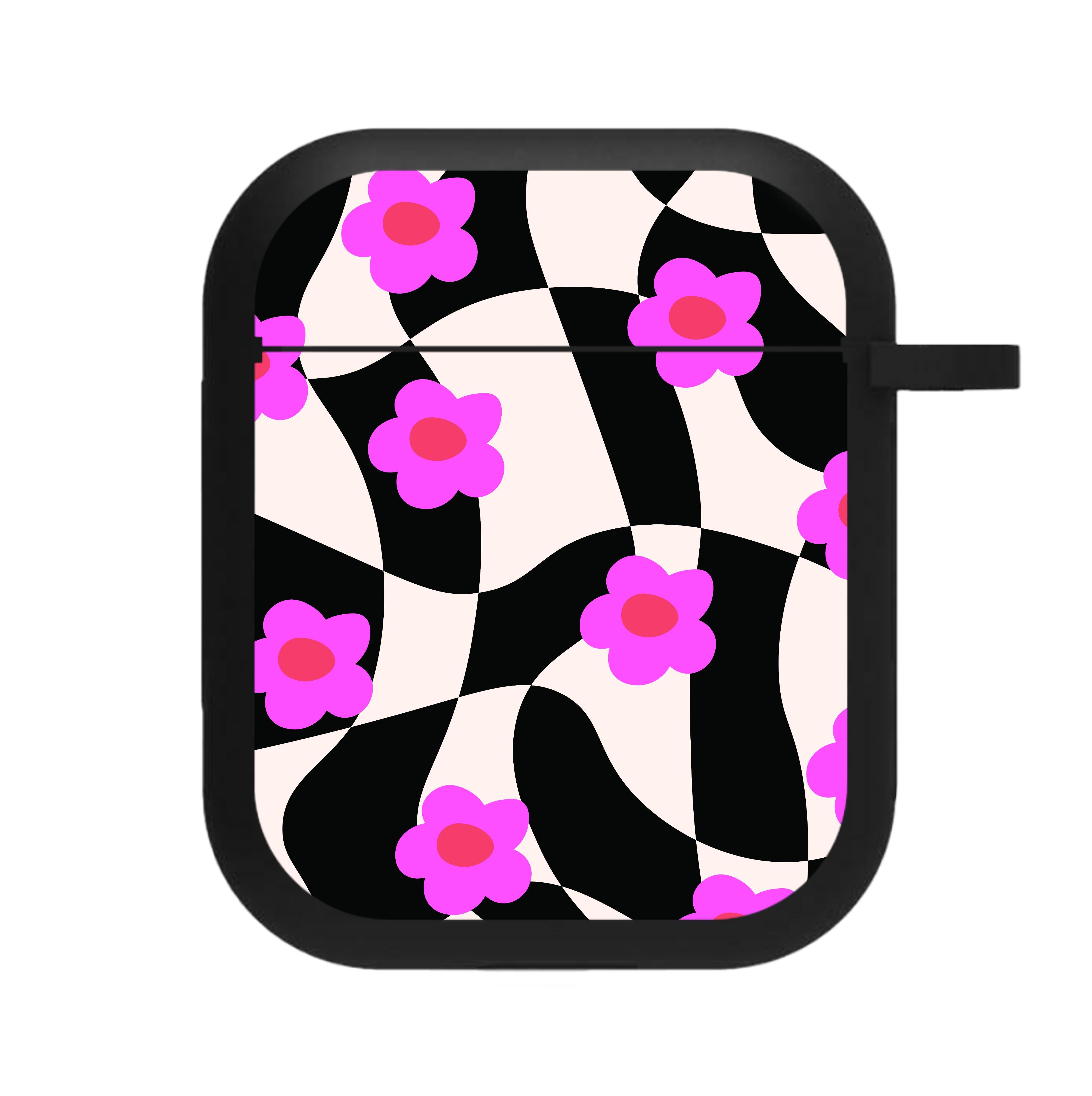 Checkboard Flowers - Trippy Patterns AirPods Case