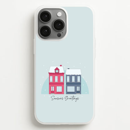 Seasons Greetings Winter Townhouses iPhone 13 Pro Case