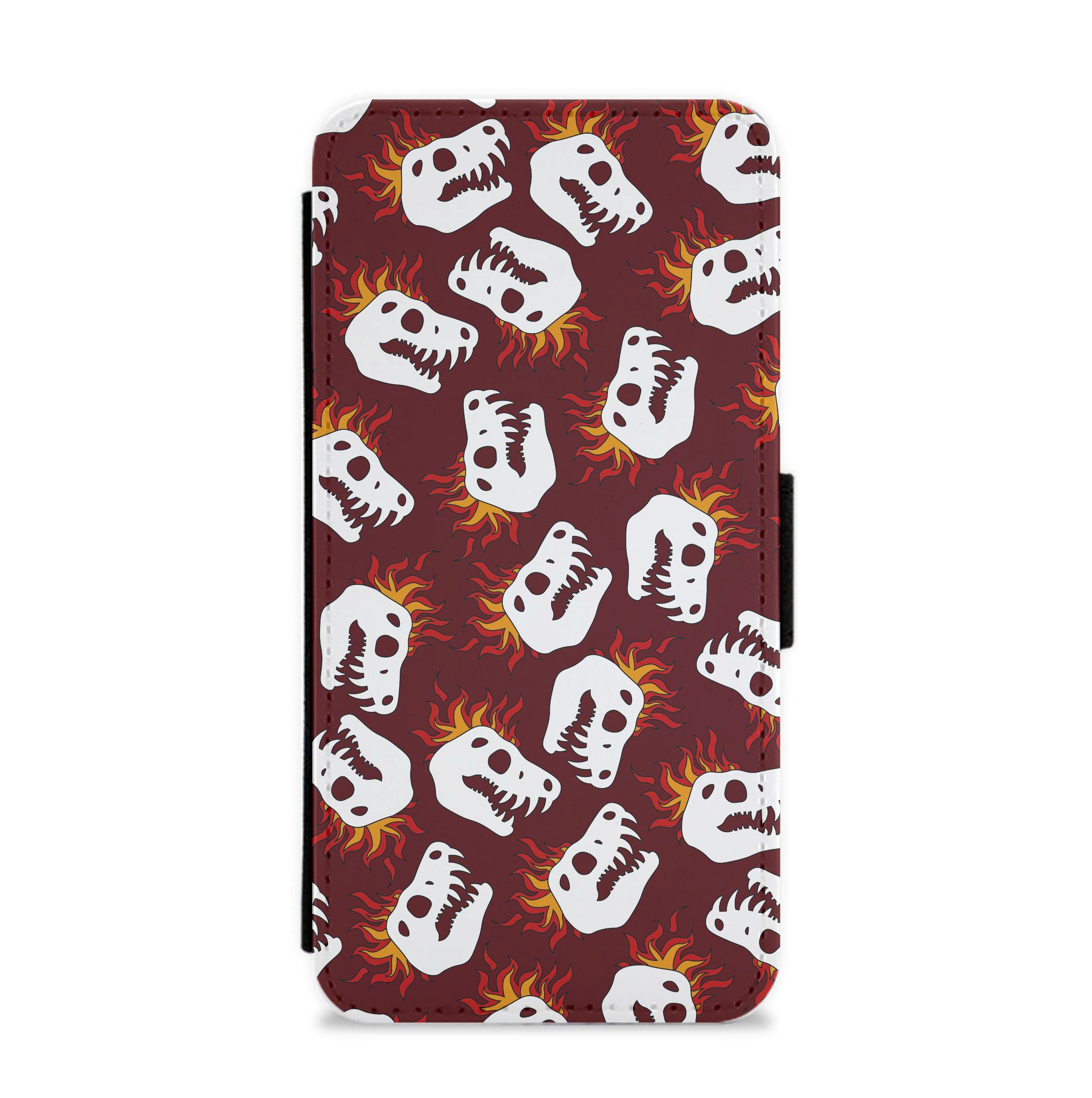 Bone Pattern - Dinosaurs Flip / Wallet Phone Case