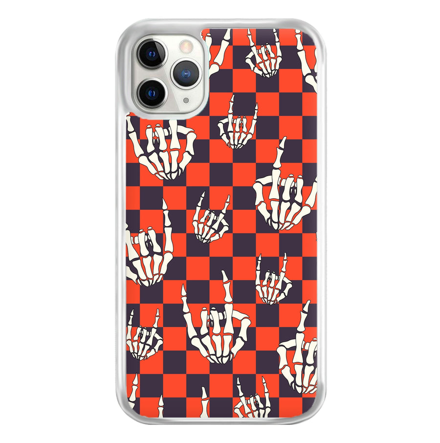 Rock On Skeleton Orange Phone Case