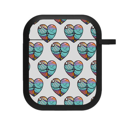 Sally And Jack Heart Pattern - TNBC AirPods Case