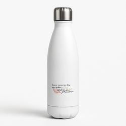 Love You To The Moon And Saturn White Water Bottle