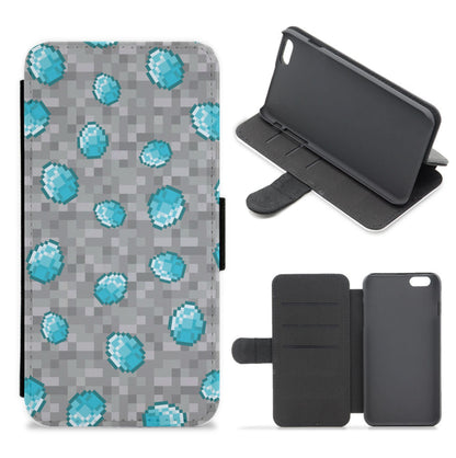 Diamond Pattern Flip / Wallet Phone Case