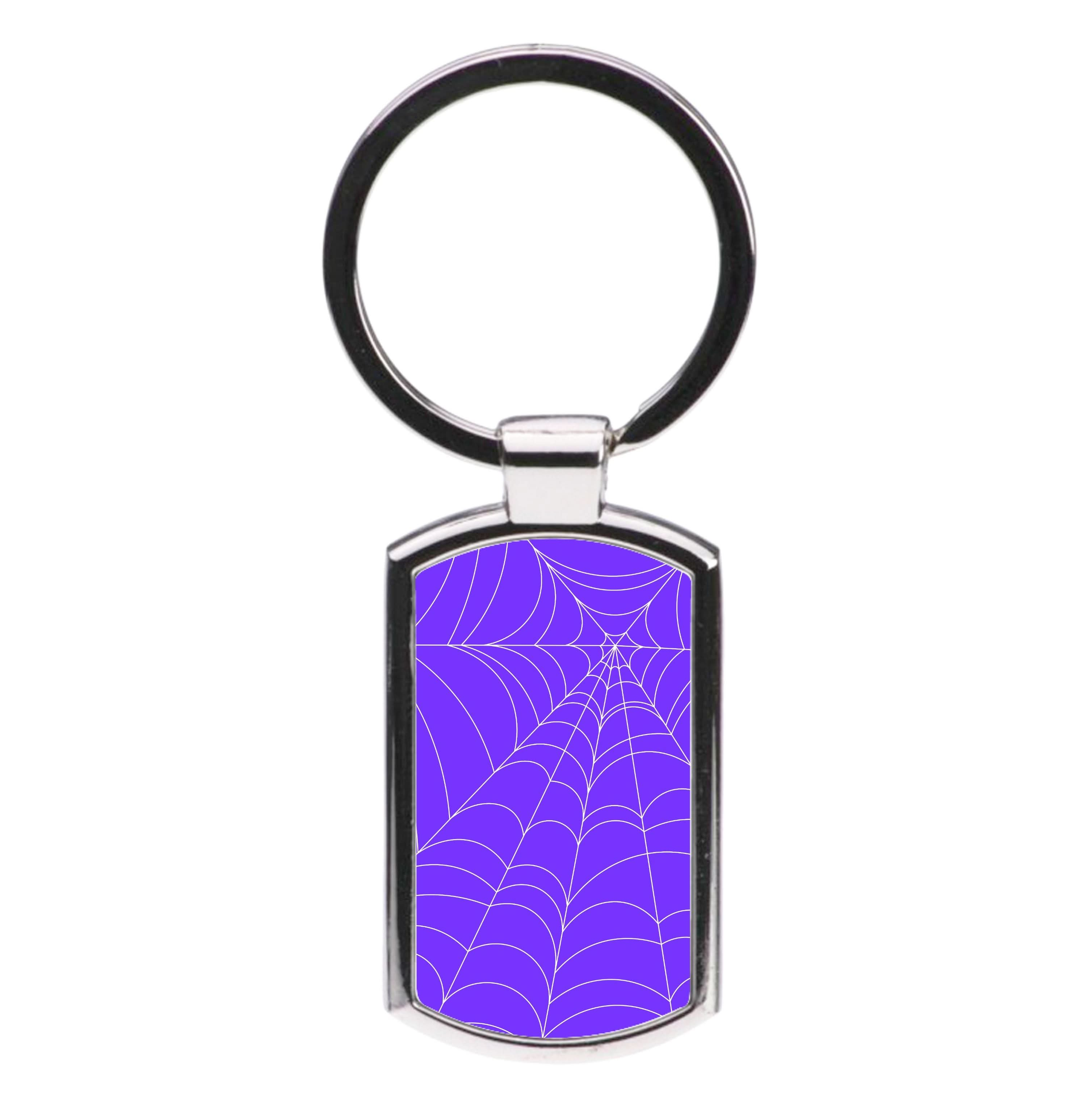 Purple Cobweb Pattern Luxury Keyring