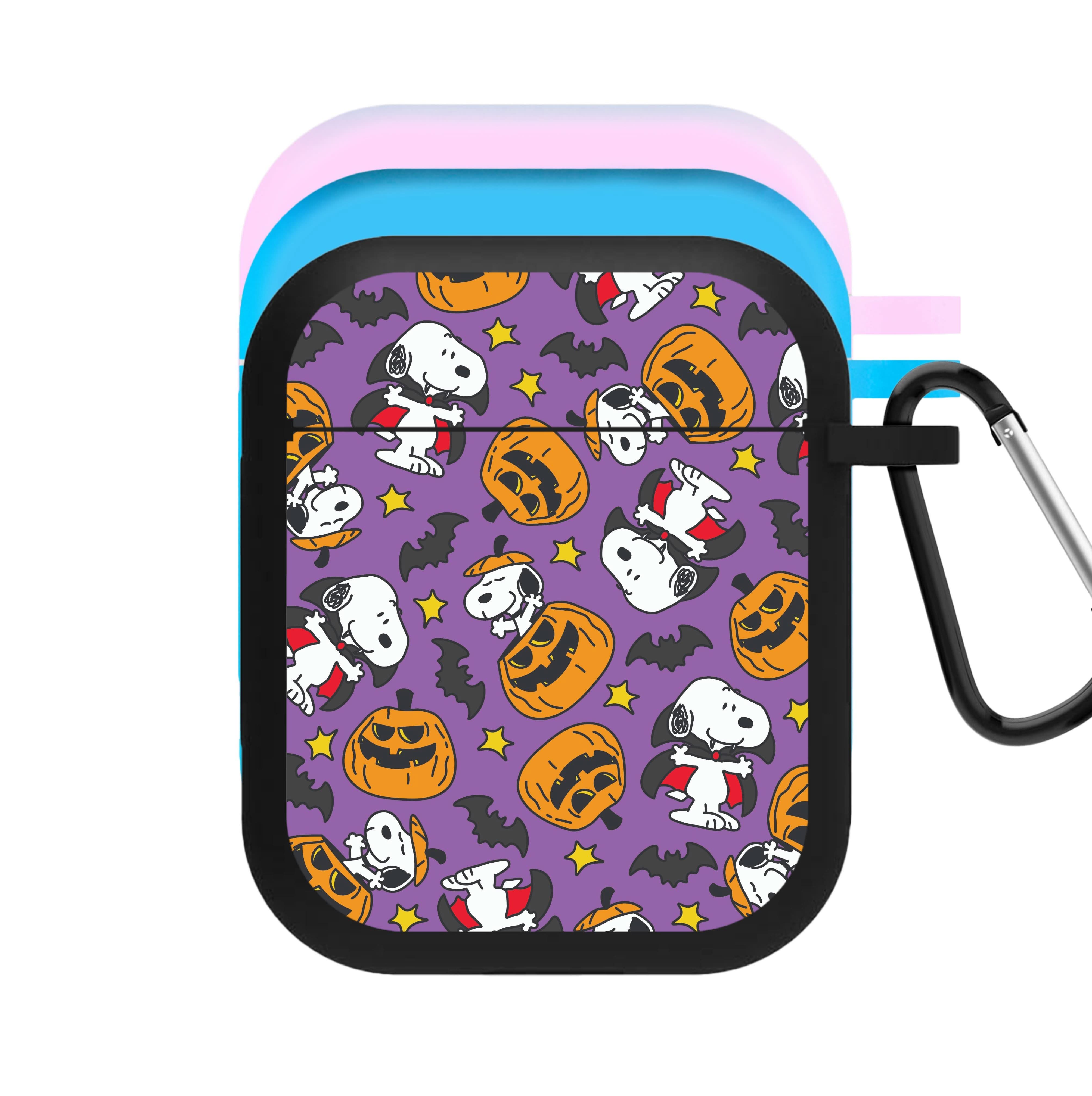 Cartoon Beagle Halloween Pattern AirPods Case