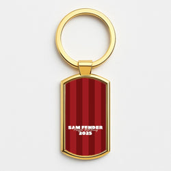 Stripes People Watching 2025 Gold Keyring