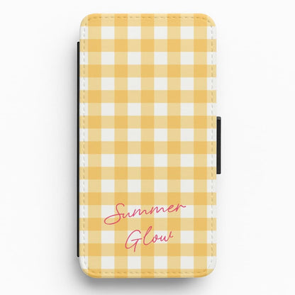Tartan Summer Glow Flip / Wallet Phone Case