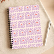 Square Abstract Flowers Mauve Notebook 3