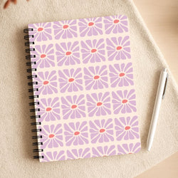 Square Abstract Flowers Mauve Notepad