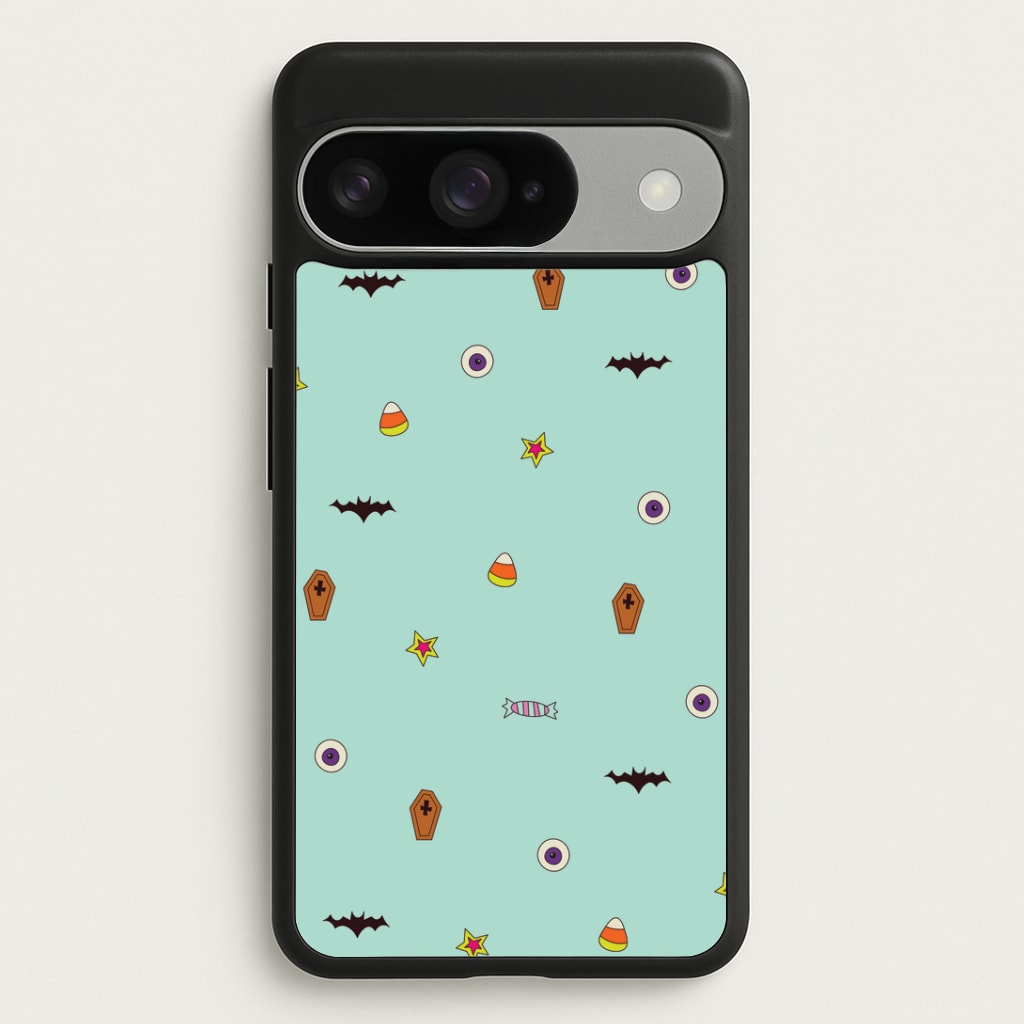 Minature Halloween Cartoons Pattern Google Pixel 10 / 10 Pro Case